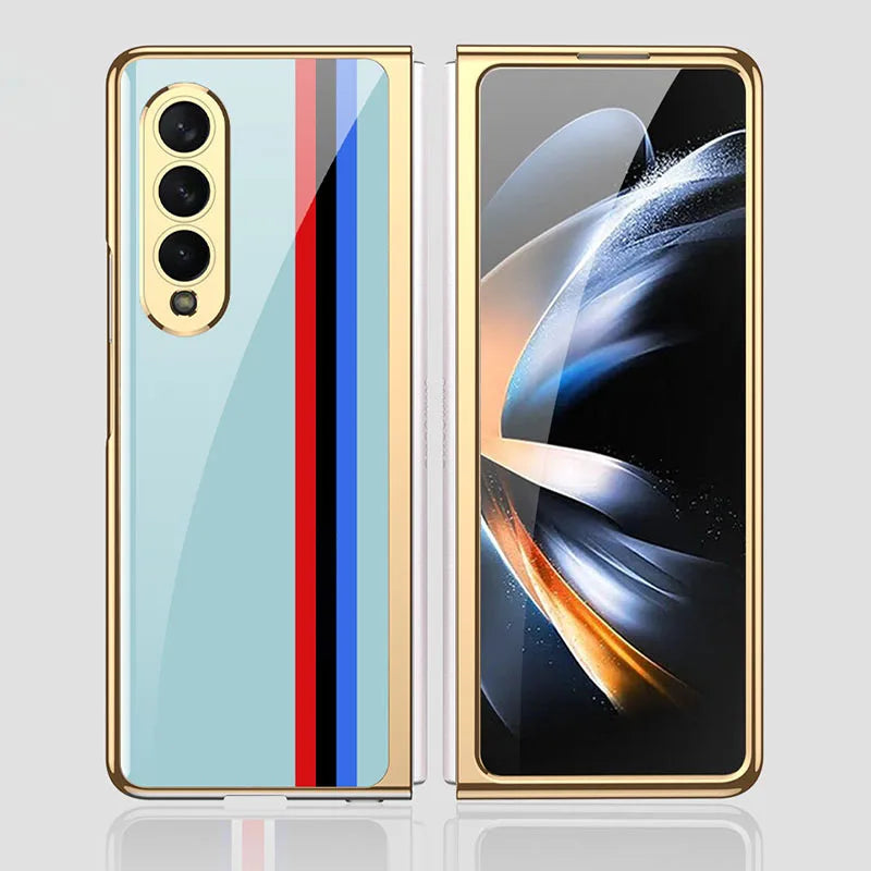 Leather & Tempered Glass Hard Case For Samsung Galaxy Z Fold - Premium Mobile Phone Cases from Dressmycell.com - Just $30! Shop now at Dressmycell.com Leather & Tempered Glass Hard Case For Samsung Galaxy Z Fold - Premium Mobile Phone Cases from Dressmycell.com - Just $30! Shop now at Dressmycell.com